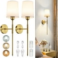 thumbnail image 1 of NookNova Battery Operated Wall Sconce Set of 2, Rechargeable Wall Sconce With Remote, White, 1 of 8