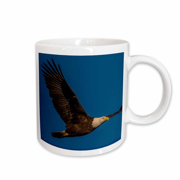 3drose, Nooksack River, Washington State,usa. Bald Eagle in Flight., 11oz Mug
