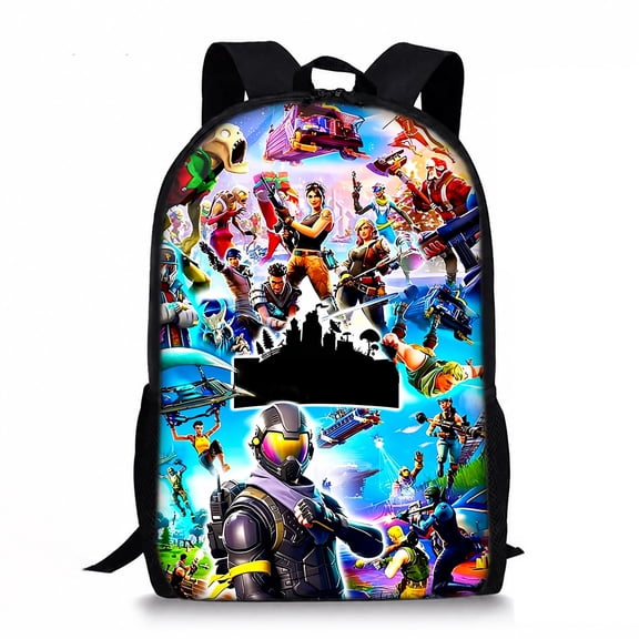 Nookwell 16.5” Gaming Theme School Backpack, Large Capacity Bookbag with Padded Straps for Unisex