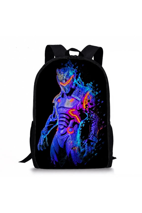 16.5” Gaming Theme School Backpack, Large Capacity Bookbag with Padded Straps for Unisex
