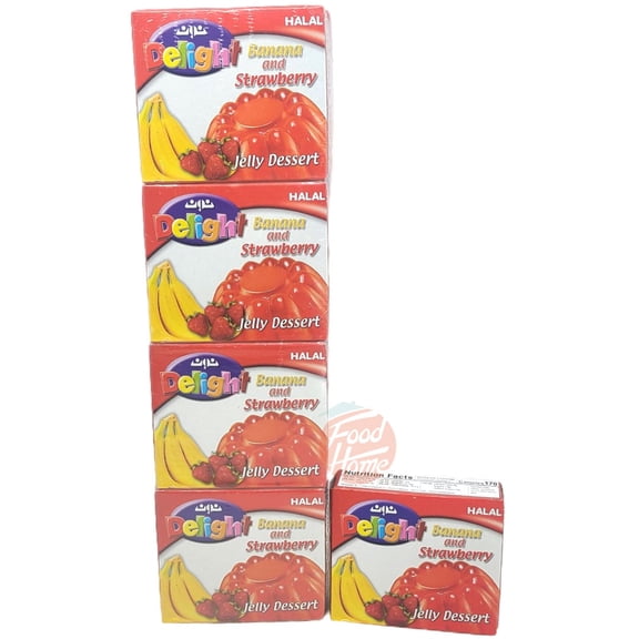 Noon Delight banana and strawberry flavor jelly dessert 12x85-g boxes in wrapper then in a box (case of 12)