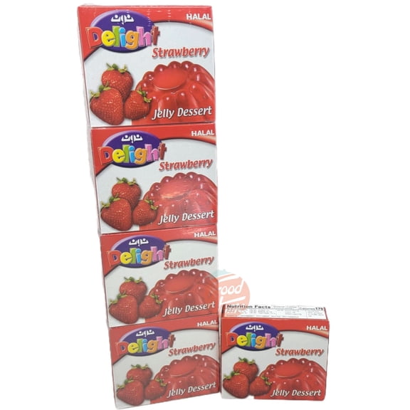 Noon Delight strawberry jelly dessert 12x85-g boxes in wrapper