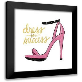 Noonday Design 12x12 Black Modern Framed Museum Art Print Titled - Goal Digger II Success