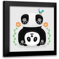 thumbnail image 1 of Noonday Design 12x12 Black Modern Framed Museum Art Print Titled - Tumbling Pandas IV, 1 of 5