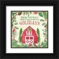 thumbnail image 1 of Noonday Design 12x12 Black Ornate Wood Framed with Double Matting Museum Art Print Titled - New England Christmas I, 1 of 4
