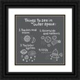 thumbnail image 1 of Noonday Design 15x15 Black Ornate Wood Framed with Double Matting Museum Art Print Titled - Outerspace/Black III, 1 of 4