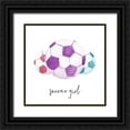 thumbnail image 1 of Noonday Design 15x15 Black Ornate Wood Framed with Double Matting Museum Art Print Titled - Sports Girl Soccer, 1 of 4