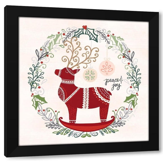 Noonday Design 20x20 Black Modern Wood Framed Wall Art Titled - Hygge Christmas II