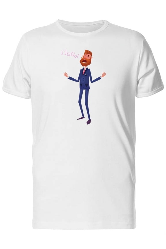 Nooo! Angry Business Man T-Shirt Men -Image by Shutterstock, Male Small