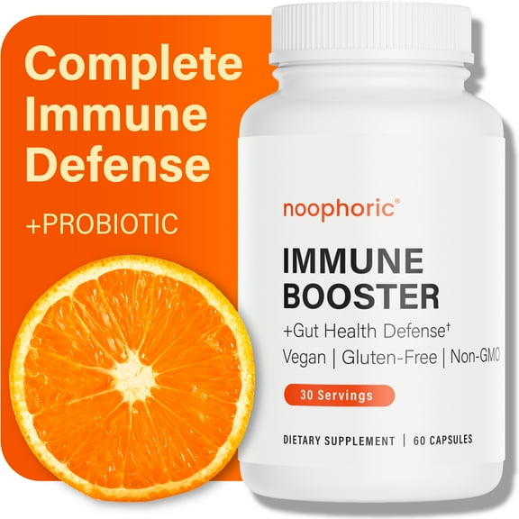 Noophoric Immune Support Supplement - Elderberry, Vitamin C, Zinc, Probiotic - 60 Capsules