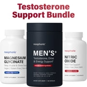 Noophoric Mens Performance Bundle - Testosterone Booster, Nitric Oxide, Magnesium Glycinate - 270 Capsules