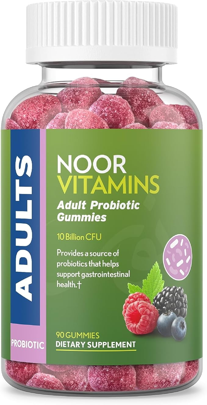 Noor Vitamins Halal Probiotic Gummies for Women and Men with 10 Billion