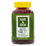 NoorVitamins Hair Vitamins w/ Biotin, Collagen, Silica, Vitamin C & E Supports Hair, Skin & Nail Health; Natural Strawberry Gummy Vitamins. GMO, Gluten Free & a Certified Halal Vitamin (90 Count)