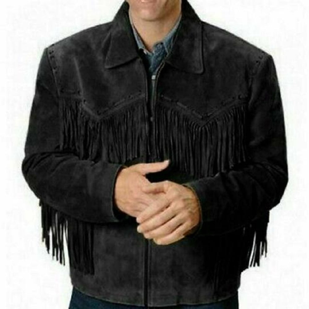 Noora Lambskin Black Leather Biker Jacket Club Outwear Jacket Warm Leather Fringe Jacket for Men