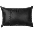 thumbnail image 1 of Noora Lambskin Leather Pillow Cover | RECTANGLE Cushion Cover Style BRAIDED Case | Criss Cross Laced Lumbar Decorative LUXURY Cover SJ401, 1 of 7