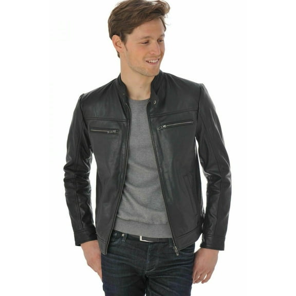 Noora Leather Jacket Men's Genuine Stylish & Fashionable Black Smart Fit NI-59