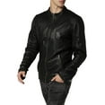 thumbnail image 1 of Noora Men&rsquo;s Fitted Black Leather Jacket with Zipper Detailing, Handmade Real Lambskin Black Biker Leather Jacket, Gift for Him, 1 of 8