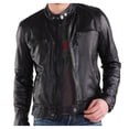 thumbnail image 1 of Noora Men's Genuine Sheepskin Leather Jacket | Autumn and Winter Fashion Warm Motorcycle Leather Jacket | Gift for him, 1 of 9