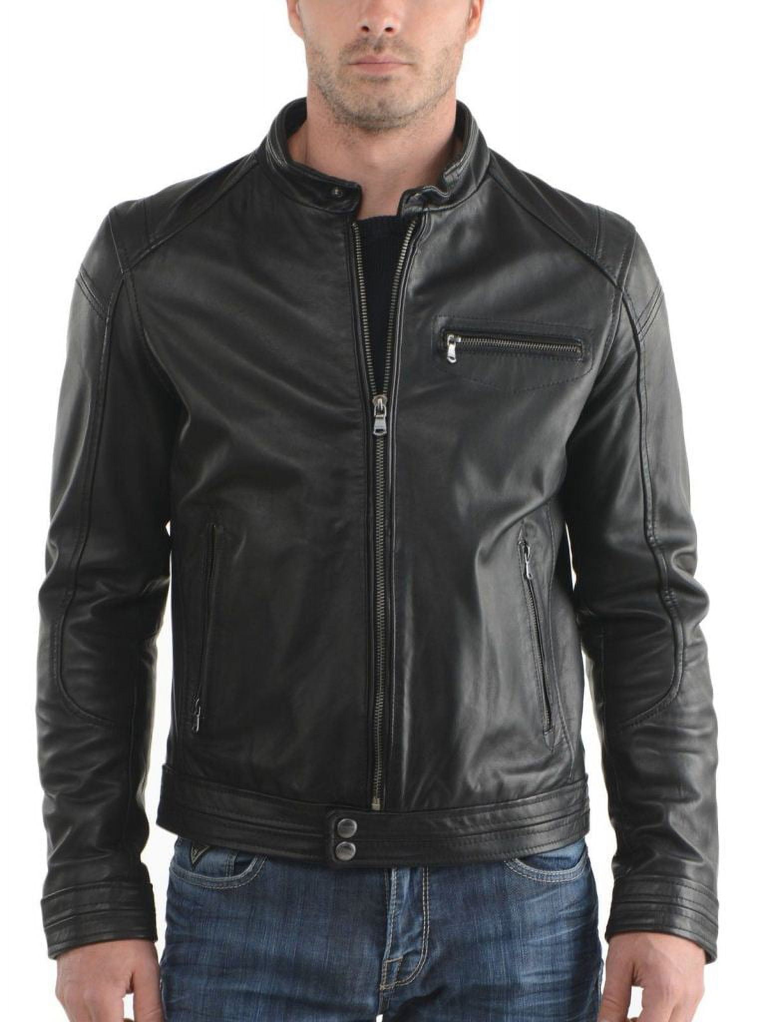 Noora Men's Genuine Sheepskin Leather Jacket Stylish Autumn and