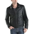 thumbnail image 1 of Noora Mens Lambskin Black Motorcycle Leather Jacket With Zipper & Zipped Pocket | Collered Jacket |, 1 of 8