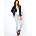 thumbnail image 1 of Noora Women's Sheepskin Leather Jacket Black | Stylish Biker Slim Fit Outerwear Long Sleeve Short Leather Jacket | Gift for Christmas | ST02, 1 of 7