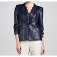 thumbnail image 1 of Noora Women's Stylish Lambskin Leather Navy Blue  Color Jacket for Women Slim Fit Jacket, 1 of 6