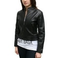 thumbnail image 1 of Noora womens cropped and fitted black leather jacket ST0205, 1 of 7