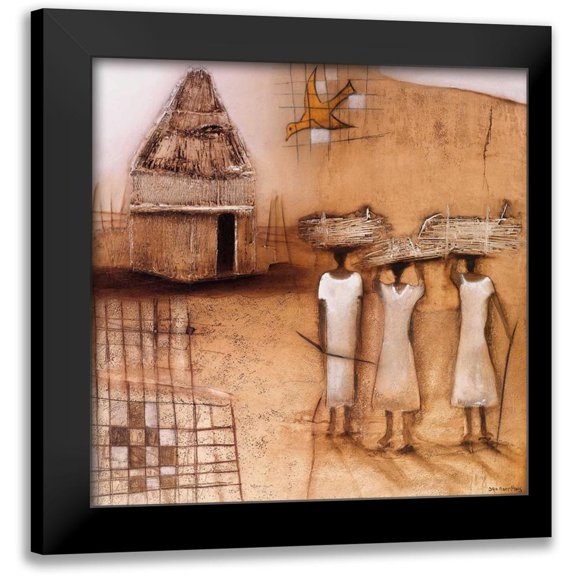 Noordhuis, Jan Eelse 12x12 Black Modern Framed Museum Art Print Titled - Harvest time I