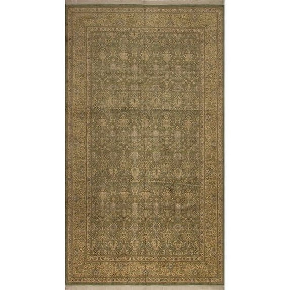 noori rug n2002 wali lalehan hand knotted area rug 10'1" x 16'7" green/ivory