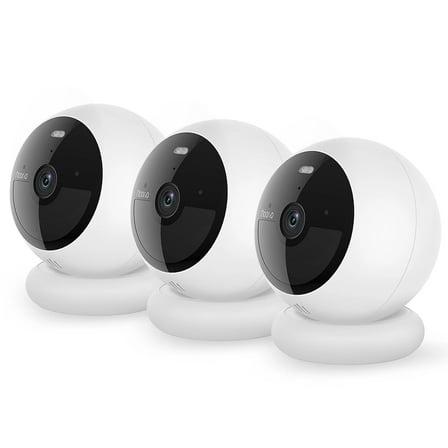 Noorio 1080P Wireless Battery Security Cameras Kit, 8GB Storage, Magnetic & Screw Mount, B200