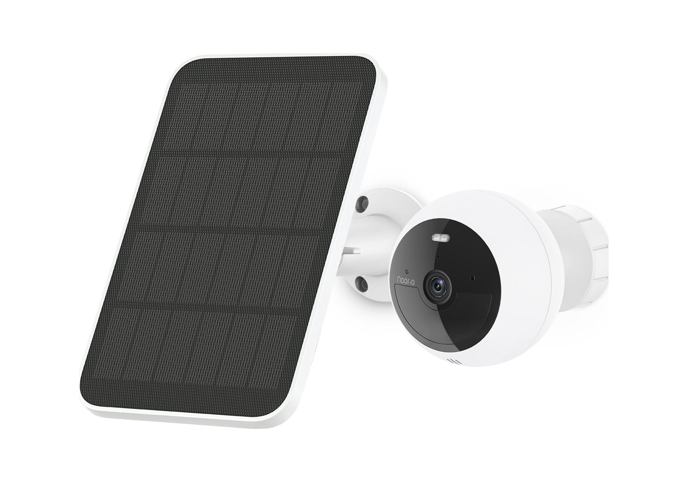 Noorio B200 Security Camera with Solar Panel 1080p Home Security Camera, Wire-Free Battery Powered WiFi Camera, Color Night Vision, AI Motion Detection, Work with Alexa