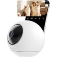 thumbnail image 1 of Noorio Security Indoor Camera with 5GHz WiFi, 2K UHD Security Camera, Pet/Dog/Baby Camera with Phone app, Night Vision, Human/Pet Auto Tracking, 360 Pan-Tilt, Works with Homekit, T110, 1 of 8