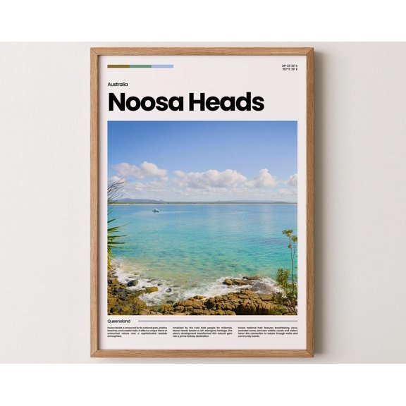 Noosa Heads Poster, Noosa Heads Print, Noosa Heads Photo, Noosa Heads Art, Australia Poster, Australia Print, Travel Poster Gift, 12x18 UNFRAMED