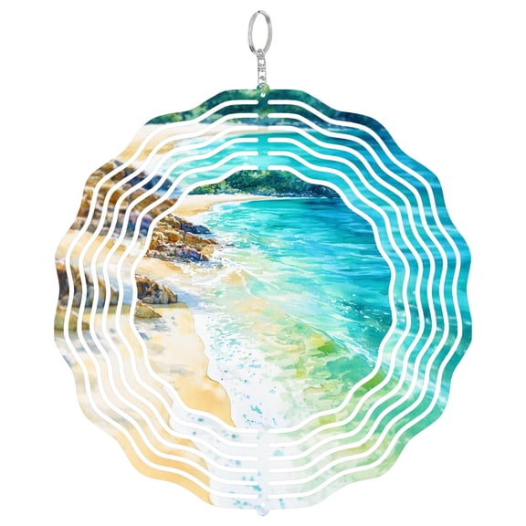 Noosa Main Beach 3D Wind Spinner Stainless Steel Kinetic Yard Art Garden Decor Australia Sunshine Coast Gift