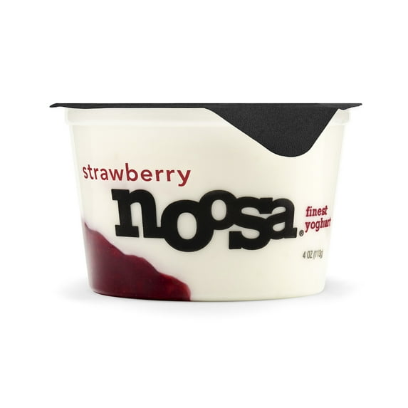 Noosa Yoghurt, Whole Milk Yogurt, Velvety Smooth & Creamy, Strawberry, Single Serve 4 oz
