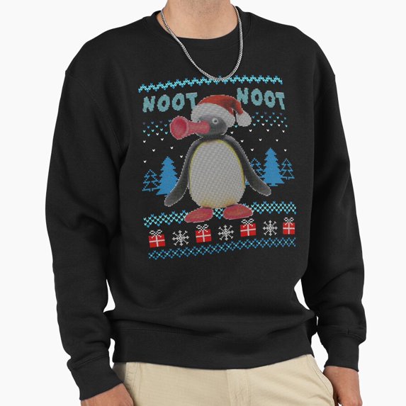 Noot Noot Pingu Penguin Funny Christmas Meme Retro Graphic Vintage Tee Unisex Sweatshirt G529, Up to Size 5XL