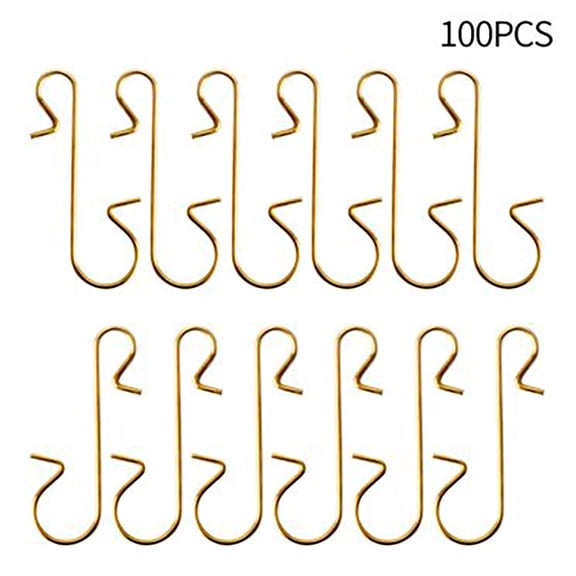 Noothes 100PCS Christmas Ornament Hooks Metal Wire Hangers for Reusable Lightweight Tree Decorations