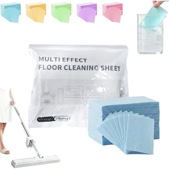 Noothes 100pcs Floor Cleaning Tablets Multi Functional Hardwood Floor Cleaner Mop Cleaner Tablets for Tile Wood Composite Wall Cleaning Solution