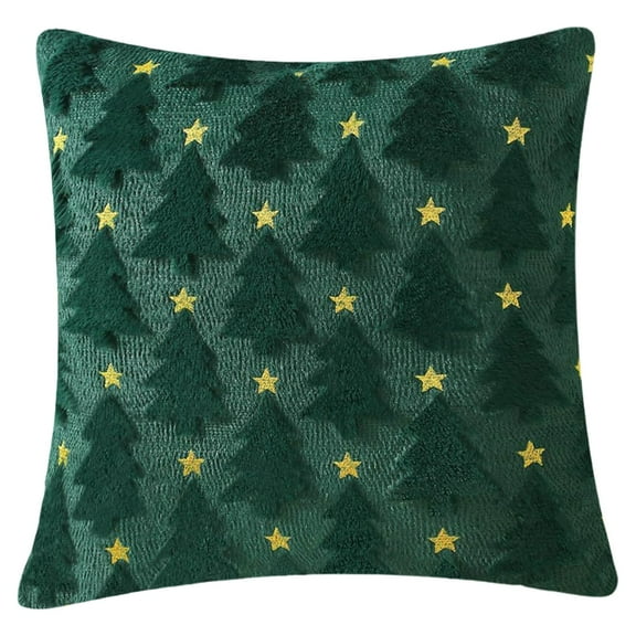 Noothes 18x18 Inch Christmas Throw Pillow with 3D Embroidered Tree Design, Winter Holiday Couch Pillow for Living Room and Cozy Bedroom Decor