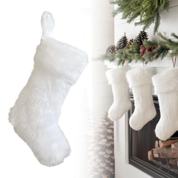 Noothes 20 Inch Christmas Stockings with Light-Reflective Design, Xmas Hanging Decor for Holiday Mantel Decorations and Candy Stockings