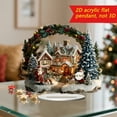 thumbnail image 1 of Noothes 2D Acrylic Snowy Village House, Christmas Desktop Decor with Miniature Holiday House Design, Festive Winter Scene Ornament for Living Room & Bookshelf Display, 1 of 5
