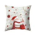 thumbnail image 1 of Noothes 3D Christmas Throw Pillow 18x18 Inch with Santa Snowman Gnomes Patterns, Soft Polyester Festive Sofa Couch Decor with Concealed Zipper for Seasonal Holiday Accent, 1 of 6