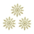 thumbnail image 1 of Noothes 5 Inch Plastic Snowflake Ornaments for Christmas Tree Winter Garland Decor, Set of Silver Hanging Decorations for Seasonal Home Accents, 1 of 5