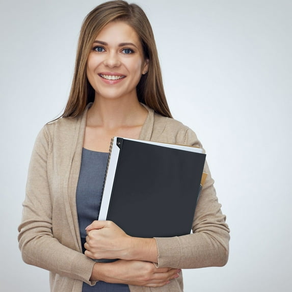 Noothes A4 Clear Report Covers with Swivel Sliding Bar, Plastic Presentation Folders - Resume Portfolio Organizer for Home/Office Document Storage, PP Material Multicolor Design