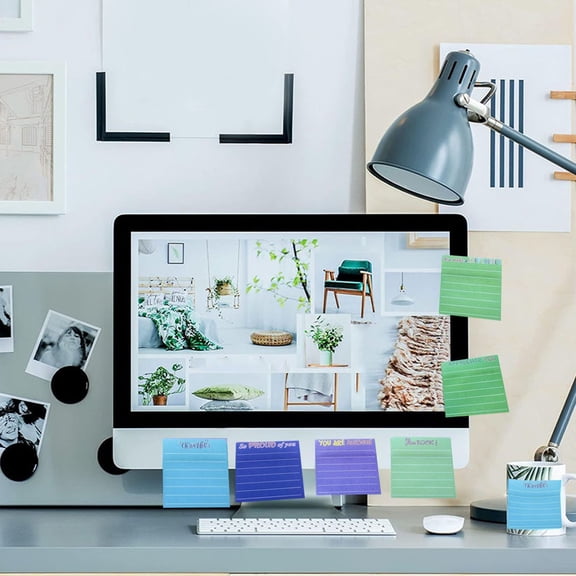 Noothes Adhesive Tabs Sticky Memo Pads 12 Pack Lined Funny Inspirational Sticky Notes Desk Notepad for Teachers Colleagues