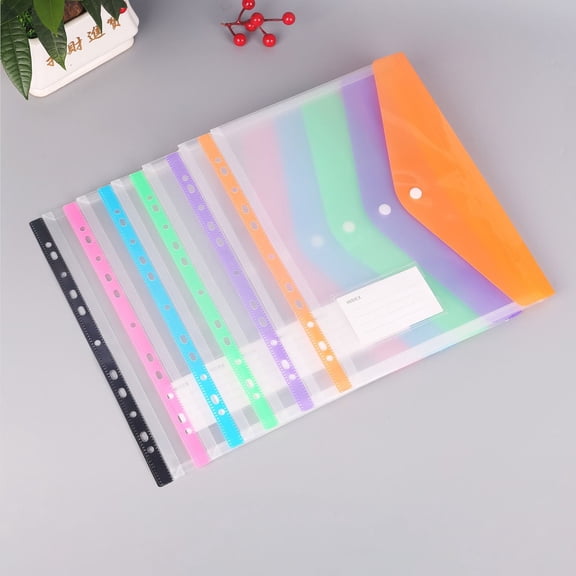 Noothes Binder Folders with Pockets A4 11 Holes Plastic Envelopes Pocket Folders for 3 Ring Binder Expandable File Organizer Home Office
