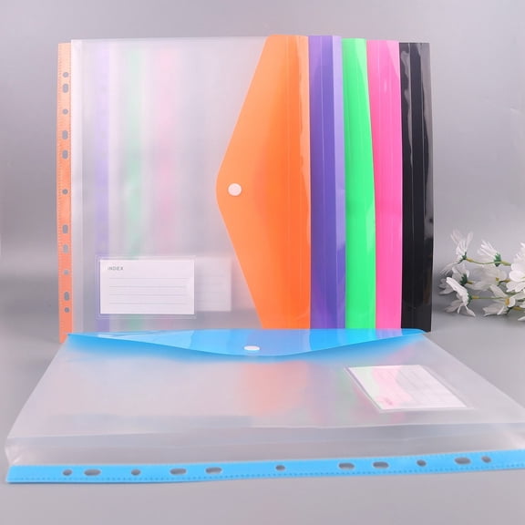 Noothes Binder Pockets for 3 Ring Binder A4 11 Holes Expandable Folders Binder Pocket Folders with Gusset Plastic Envelopes for Home Office