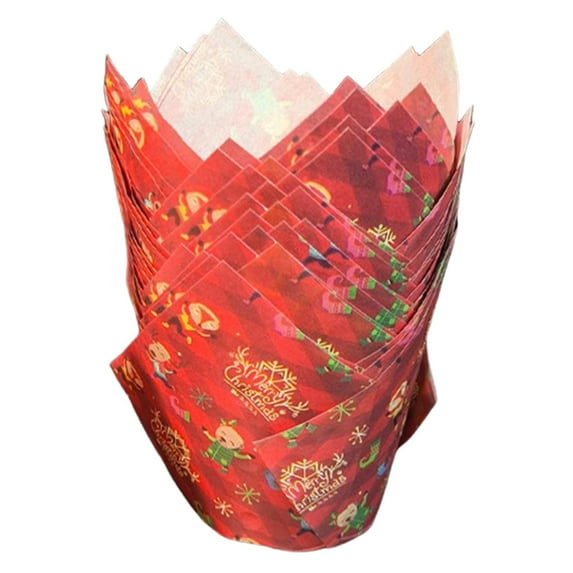 Noothes Christmas Cupcake Liners 50 Count Heat Resistant Standard Baking Cups for Holiday and Birthday Party Treats