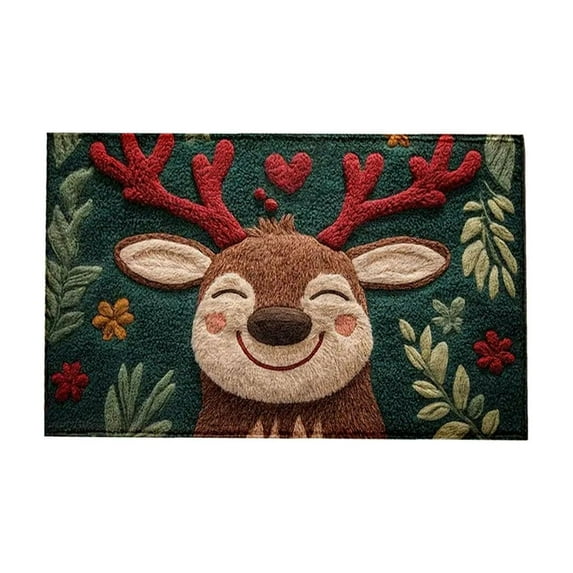 Noothes Christmas Door Mat 40x60cm, Merry Christmas Welcome Mat for Indoor Outdoor Entryway with Washable Design