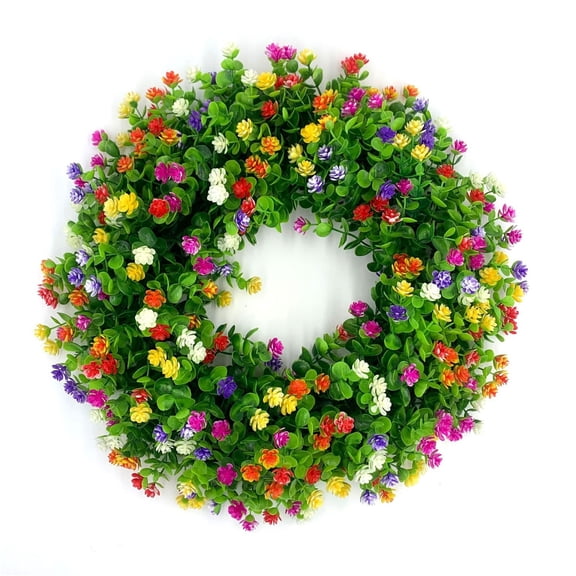 Noothes Colorful Garland Realistic Artificial Leaf with Star & Moon Pendants, Spring Summer Front Door & Wall Decor